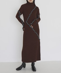 hellam | メロー配色ニットワンピース(ワンピース)