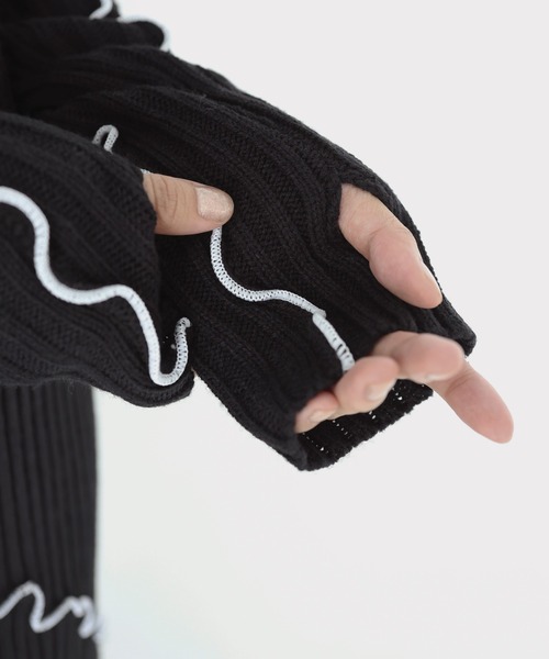 hellam（へラム）の「メロー配色ニットワンピース（ワンピース・レディース・ブラウン/ブラック/グレー・FREE）」の11枚目の写真