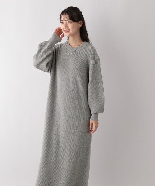 GLOBAL WORK Smile Seed Store（グローバルワーク スマイルシードストア）の「なめらかAラインワンピース/116042（ワンピース・レディース・ベージュ/ブラック/杢グレー・LARGE/SMALL/MEDIUM）」の12枚目の写真