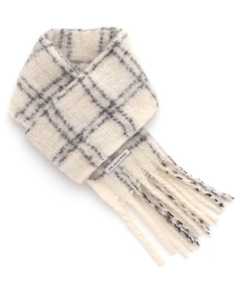 apres les cours（アプレレクール）の「ふわふわシャギーマフラー（マフラー・キッズ・チェック/エメラルド/アイボリー・120/140）」の5枚目の写真