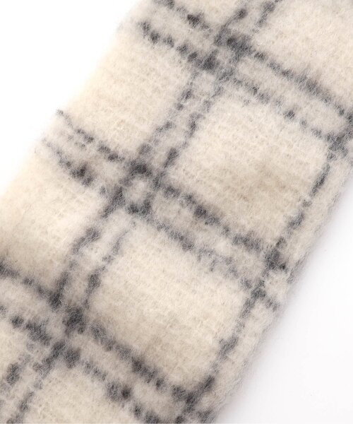 apres les cours（アプレレクール）の「ふわふわシャギーマフラー（マフラー・キッズ・チェック/エメラルド/アイボリー・120/140）」の8枚目の写真