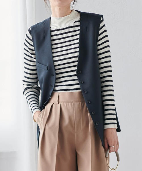 RANAN（ラナン）の「ボタンデザインオーバーサイズジレ（ベスト・レディース・ホワイト/ベージュ/ブラック・M/L/LL）」の15枚目の写真