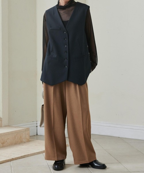 セール】ボタンデザインオーバーサイズジレ（ベスト）｜RANAN（ラナン