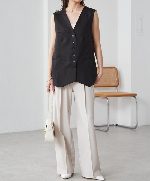 RANAN（ラナン）の「ボタンデザインオーバーサイズジレ（ベスト・レディース・ホワイト/ベージュ/ブラック・M/L/LL）」の22枚目の写真