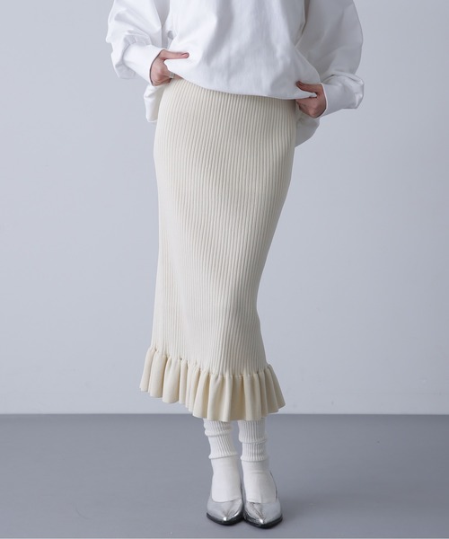 リブニットスカート（スカート）｜ROSE BUD（ローズバッド）