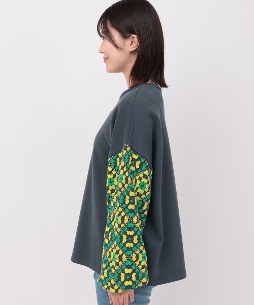 チチカカ（チチカカ）の「クロシェロングスリーブプルオーバー（スウェット・レディース・ピンク/アイボリー/チャコールグレー・FREE）」の10枚目の写真