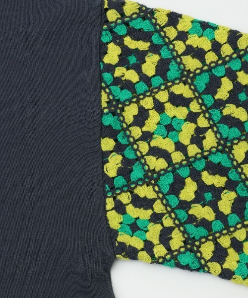 チチカカ（チチカカ）の「クロシェロングスリーブプルオーバー（スウェット・レディース・ピンク/アイボリー/チャコールグレー・FREE）」の14枚目の写真