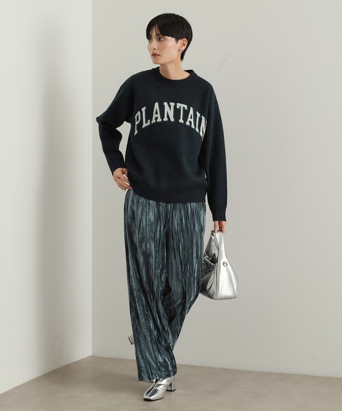 OPAQUE.CLIP(オペークドットクリップ)の「◆クラッシュベロア イージーワイドパンツ【洗濯機洗い可】(その他パンツ・レディース・ブラック/ライトブルー・40/38/36)」の9枚目の写真