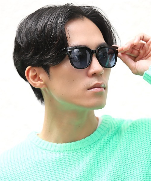 LUXSTYLE（ラグスタイル）の「偏光調光機能付きUVカットウェリントンサングラス（サングラス・メンズ・パープル/ブラウン/グリーン/ブルー/グレー・FREE）」の7枚目の写真