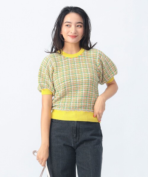 ❤️数時間限定 特別価格❤️新品未使用❤️BEAMS HEART❤️ セール】カラフル チェック ニット（手洗い可能）（ニット
