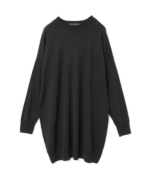 セール】mizuiro ind クルーネックワイドチュニック（ニット