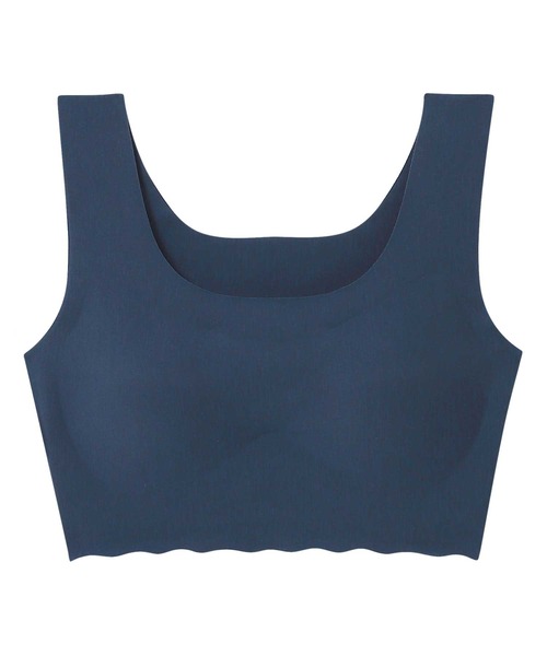 une nana cool(ウンナナクール)の「汗消臭 綿混フラット仕上げ ノンワイヤーブラ(ブラジャー・レディース・サーモンピンク/ミント/チョコ/グリーン/ネイビー・LL/M/L)」の4枚目の写真