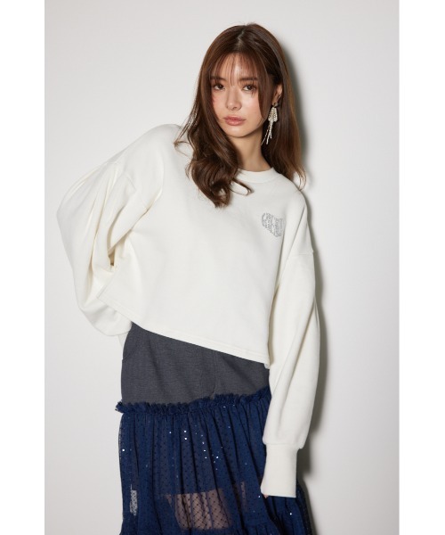 rienda（リエンダ）の「ラインストーンロゴスウェットトップス　トレーナー（スウェット・レディース・ライトピンク/ライトイエロー/ホワイト・FREE）」の17枚目の写真