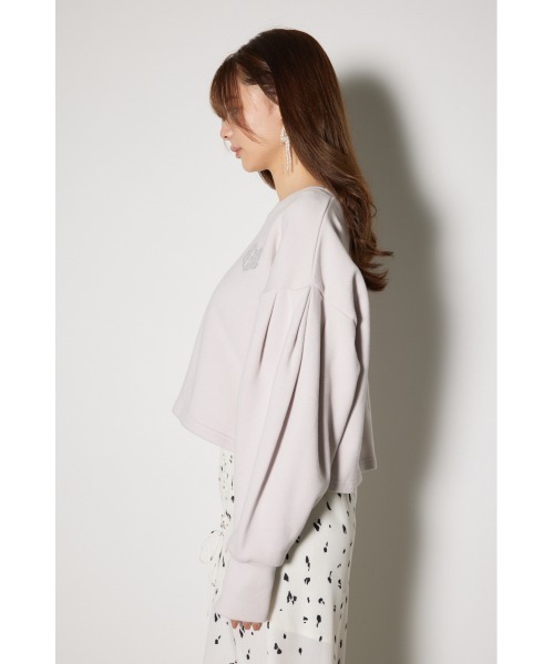 rienda（リエンダ）の「ラインストーンロゴスウェットトップス　トレーナー（スウェット・レディース・ライトピンク/ライトイエロー/ホワイト・FREE）」の12枚目の写真