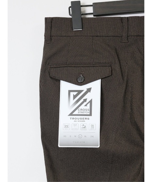 TAKA-Q(タカキュー)の「【抗菌防臭 ウォッシャブル】タカキュー クロスストレッチ トラウザーパンツ(チノパンツ・メンズ・ダークウッド/ネイビー/グレー/ブラック・S/MEDIUM/LARGE/X-LARGE)」の10枚目の写真