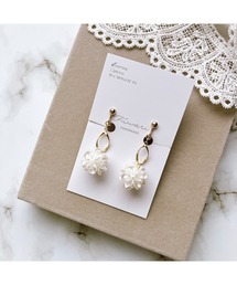 【fuwari】華やか フラワーボール イヤリング(MA)