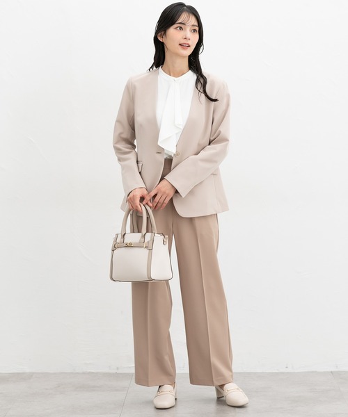 Honeys（ハニーズ）の「ベルトモチーフハンドバッグ（ハンドバッグ・レディース・ホワイト×ブラウン/ブルー/グレイッシュベージュ/ブラック・FREE）」の7枚目の写真