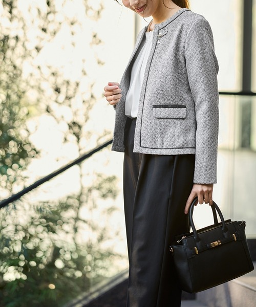 Honeys（ハニーズ）の「ベルトモチーフハンドバッグ（ハンドバッグ・レディース・ホワイト×ブラウン/ブルー/グレイッシュベージュ/ブラック・FREE）」の10枚目の写真