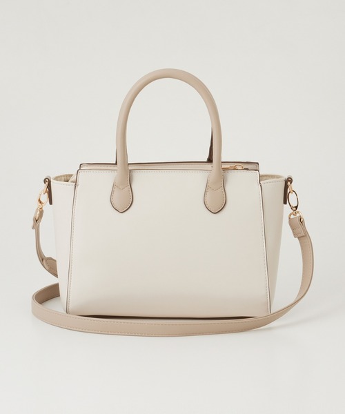 Honeys（ハニーズ）の「ベルトモチーフハンドバッグ（ハンドバッグ・レディース・ホワイト×ブラウン/ブルー/グレイッシュベージュ/ブラック・FREE）」の22枚目の写真