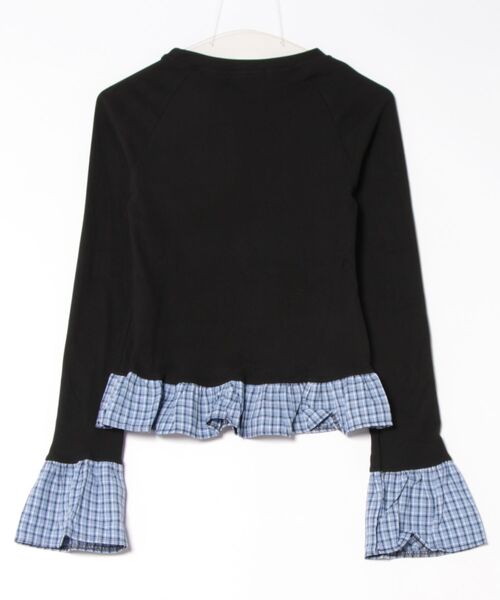 i-dare(アイディア)の「【i-dare】フェイク レイヤード 長袖 トップス(Tシャツ/カットソー・レディース・ブラック/グレー・SMALL/MEDIUM/LARGE)」の3枚目の写真