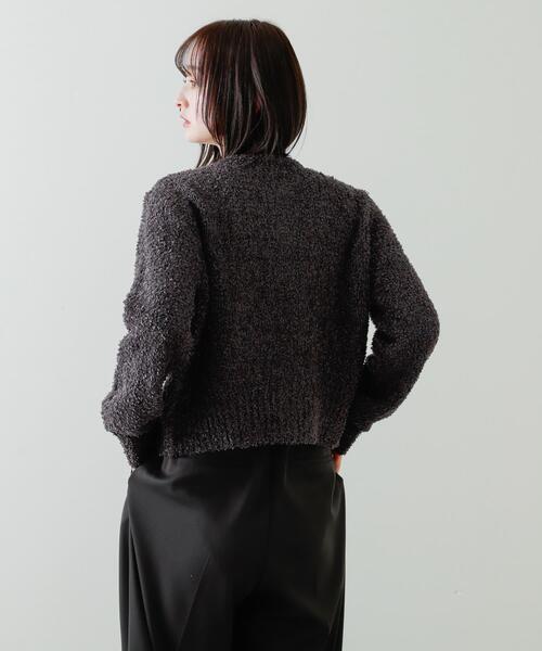 SENSE OF PLACE by URBAN RESEARCH(センスオブプレイスバイアーバンリサーチ)の「ラメリボンクルーネックカーディガン(カーディガン/ボレロ・レディース・チャコールグレー/アイボリー/ミント・ONE)」の14枚目の写真