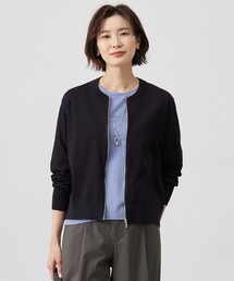 【洗える】ラメニット ブルゾン