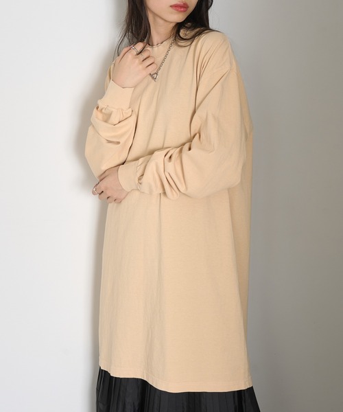 LOS ANGELES APPAREL(ロサンゼルスアパレル)の「【Los Angeles Apparel】Long Sleeve Mock Neck Dress ※L-1837GD(ワンピース・レディース・オリーブ/ネイビー/パープル/ブラウン/ベージュ/ブラック・M/S/L)」の19枚目の写真