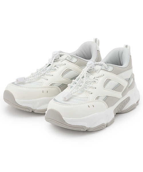 LOVETOXIC（ラブトキシック）の「ドローコードダッドスニーカー（スニーカー・キッズ・ホワイト/カラフル/ブラック・24-24.5cm/23-23.5cm/22-22.5）」の7枚目の写真