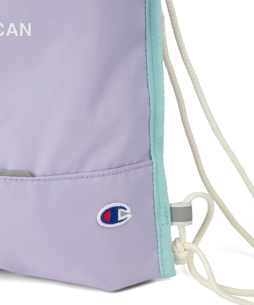 Champion(チャンピオン)の「チャンピオン ナップサック モンゴメリー No.63982(バックパック/リュック・キッズ・ブラック/サックスブルー/パープル・FREE)」の9枚目の写真