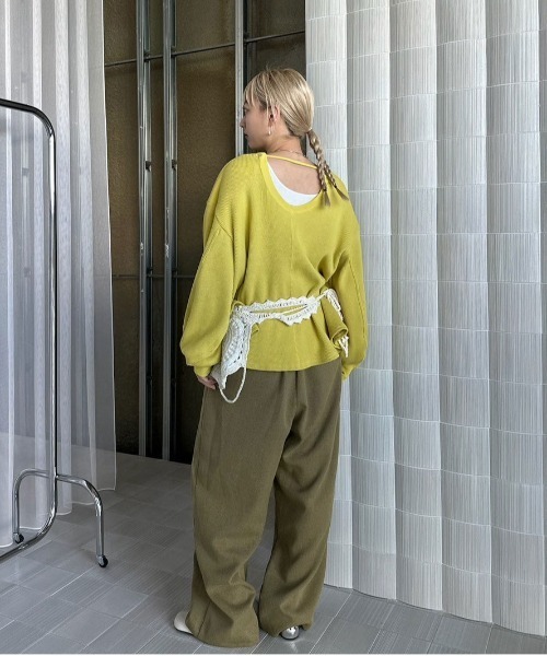 Ameri◆新品FUWAFUWA FLARE COTTON WAFFLE TOP FUWAFUWA FLARE COTTON WAFFLE TOP