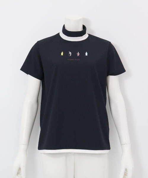 Picone CLUB（ピッコーネクラブ）の「ゴルフピコプリントUV冷感プルオーバー（Tシャツ/カットソー・レディース・ブラック/ホワイト/ベージュ/ネイビー・S/M/L）」の4枚目の写真