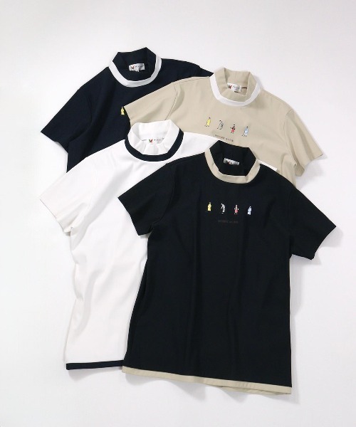 Picone CLUB（ピッコーネクラブ）の「ゴルフピコプリントUV冷感プルオーバー（Tシャツ/カットソー・レディース・ブラック/ホワイト/ベージュ/ネイビー・S/M/L）」の10枚目の写真