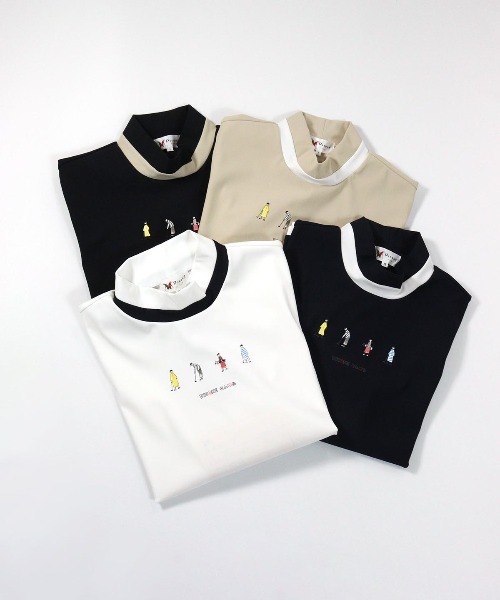 Picone CLUB（ピッコーネクラブ）の「ゴルフピコプリントUV冷感プルオーバー（Tシャツ/カットソー・レディース・ブラック/ホワイト/ベージュ/ネイビー・S/M/L）」の11枚目の写真