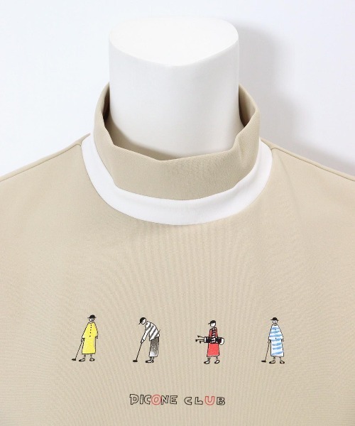 Picone CLUB（ピッコーネクラブ）の「ゴルフピコプリントUV冷感プルオーバー（Tシャツ/カットソー・レディース・ブラック/ホワイト/ベージュ/ネイビー・S/M/L）」の6枚目の写真