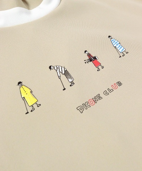 Picone CLUB（ピッコーネクラブ）の「ゴルフピコプリントUV冷感プルオーバー（Tシャツ/カットソー・レディース・ブラック/ホワイト/ベージュ/ネイビー・S/M/L）」の7枚目の写真