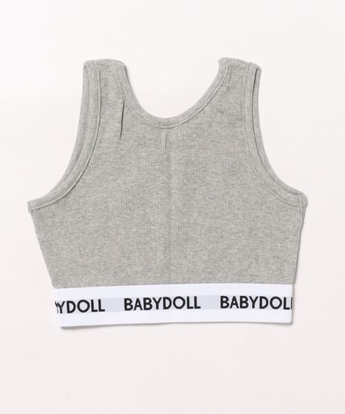 BABYDOLL（ベビードール）の「ロゴショート丈 タンクトップ 0250K（タンクトップ・キッズ・ブラック/アッシュグレー/ホワイト/ピンク系その他7・100-110cm/120-130cm）」の5枚目の写真