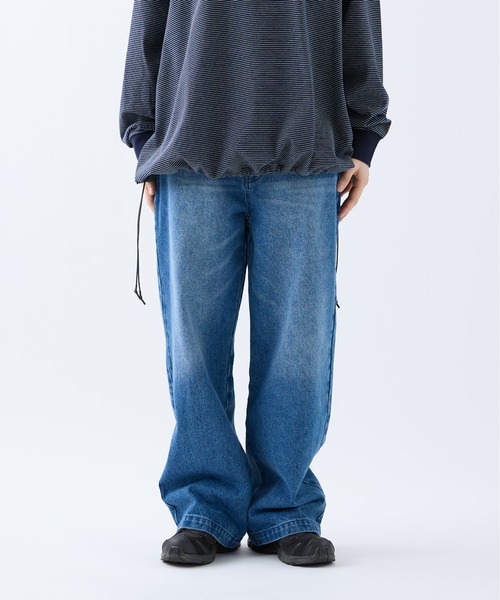 meltum(メルタム)の「LOOSE FIT DENIM(デニムパンツ・メンズ・ブラック/ブルー・SMALL/MEDIUM/LARGE)」の4枚目の写真
