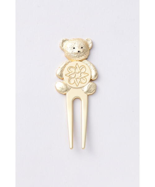 St ANDREWS(セントアンドリュース)の「【St ANDREWS】テディベアグリーンフォーク (UNISEX)(ゴルフグッズ・レディース・ブラック/ゴールド・FREE)」の2枚目の写真