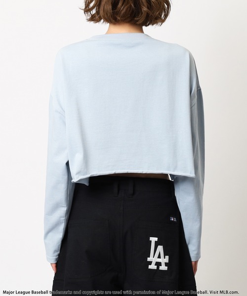 tシャツ 「MLB」シリコンワッペンクロップドトップス レディース セール】【MLB】シリコンワッペンクロップドトップス（Tシャツ