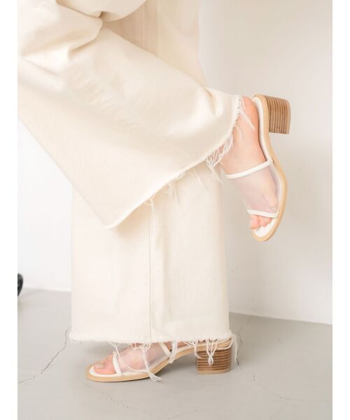 Ungrid(アングリッド)の「メッシュヒールサンダル(サンダル・レディース・オフホワイト/ブラック・S/M/L)」の6枚目の写真