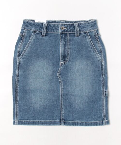 Dickies(ディッキーズ)の「デニム カーペンター ショートスカート レギュラーフィット(デニムスカート・レディース・ブルー系その他/ライトグレー系・26inch/25inch/27inch)」の2枚目の写真