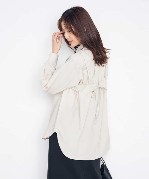 a.v.v（アーヴェヴェ）の「【2SET】ビスチェ＆シャツ（シャツ/ブラウス・レディース・ベージュ/ブルー・38/40）」の13枚目の写真