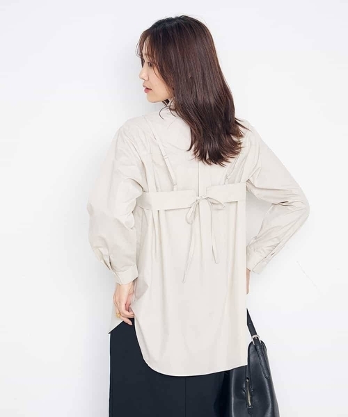 a.v.v（アーヴェヴェ）の「【2SET】ビスチェ＆シャツ（シャツ/ブラウス・レディース・ベージュ/ブルー・38/40）」の9枚目の写真