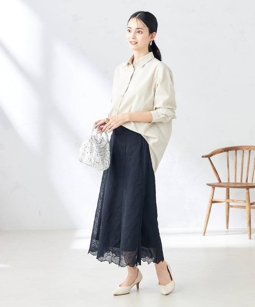 a.v.v（アーヴェヴェ）の「【2SET】ビスチェ＆シャツ（シャツ/ブラウス・レディース・ベージュ/ブルー・38/40）」の12枚目の写真
