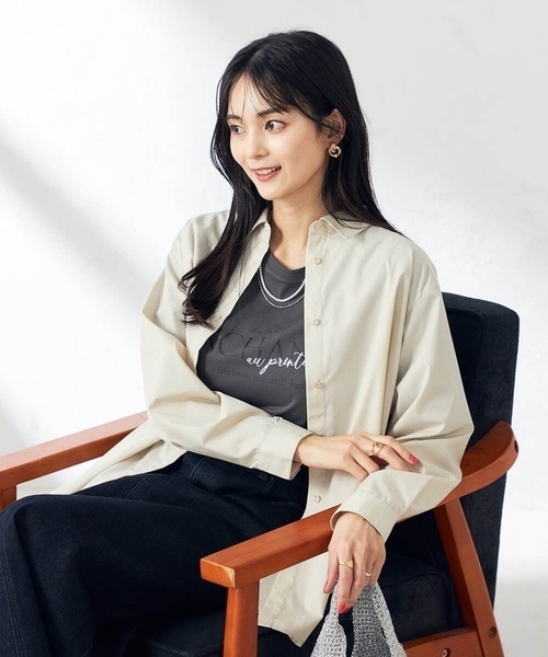 a.v.v（アーヴェヴェ）の「【2SET】ビスチェ＆シャツ（シャツ/ブラウス・レディース・ベージュ/ブルー・38/40）」の16枚目の写真