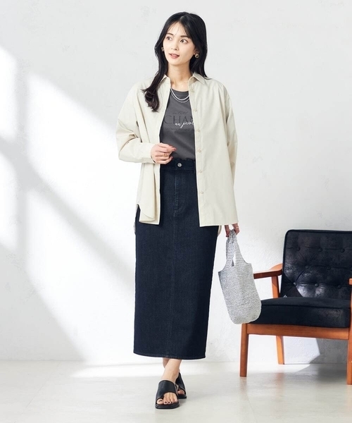 a.v.v（アーヴェヴェ）の「【2SET】ビスチェ＆シャツ（シャツ/ブラウス・レディース・ベージュ/ブルー・38/40）」の14枚目の写真