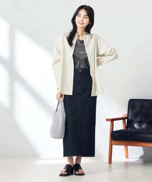 a.v.v（アーヴェヴェ）の「【2SET】ビスチェ＆シャツ（シャツ/ブラウス・レディース・ベージュ/ブルー・38/40）」の17枚目の写真