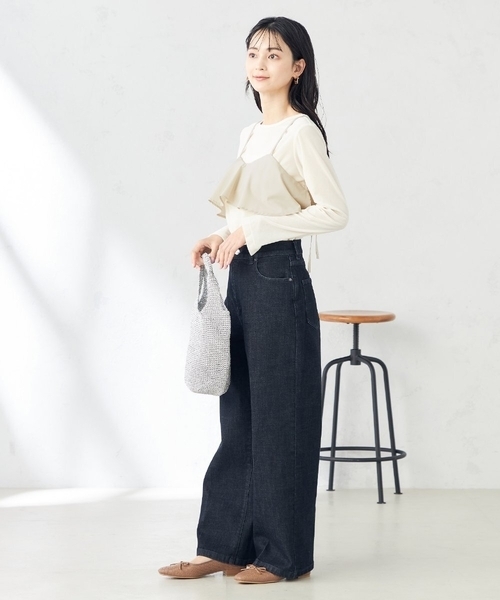 a.v.v（アーヴェヴェ）の「【2SET】ビスチェ＆シャツ（シャツ/ブラウス・レディース・ベージュ/ブルー・38/40）」の19枚目の写真