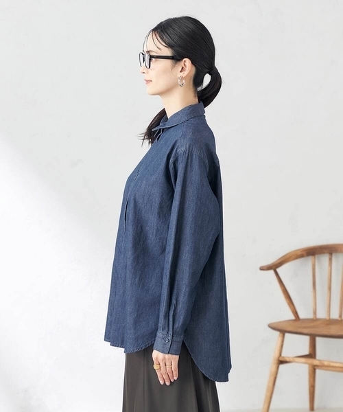 a.v.v（アーヴェヴェ）の「【2SET】ビスチェ＆シャツ（シャツ/ブラウス・レディース・ベージュ/ブルー・38/40）」の22枚目の写真