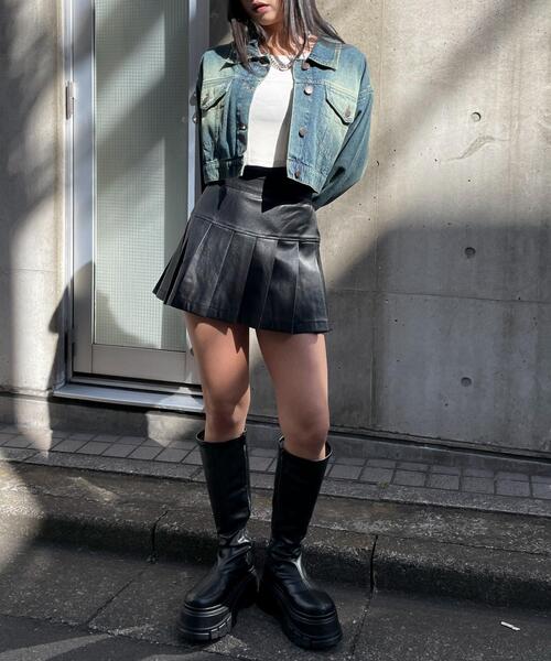 WEGO（ウィゴー）の「WEGO/ヴィンテージウォッシュショートデニムジャケット（デニムジャケット・レディース・コバルトブルー/ブラック系その他・FREE）」の7枚目の写真